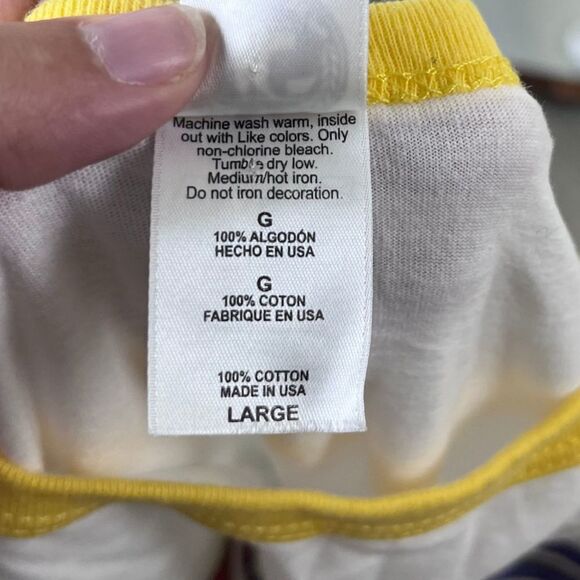 Kappa Delta Women Size L Ringer Graphic Cotton Novelty Pullover Short Sleeve Top - Picture 4 of 13